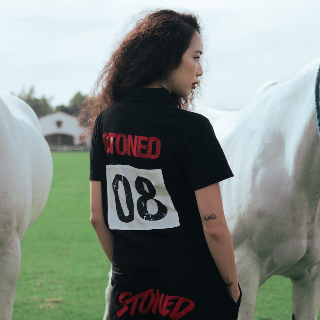 Dark Horse : Eight Women Polo Shirt Black