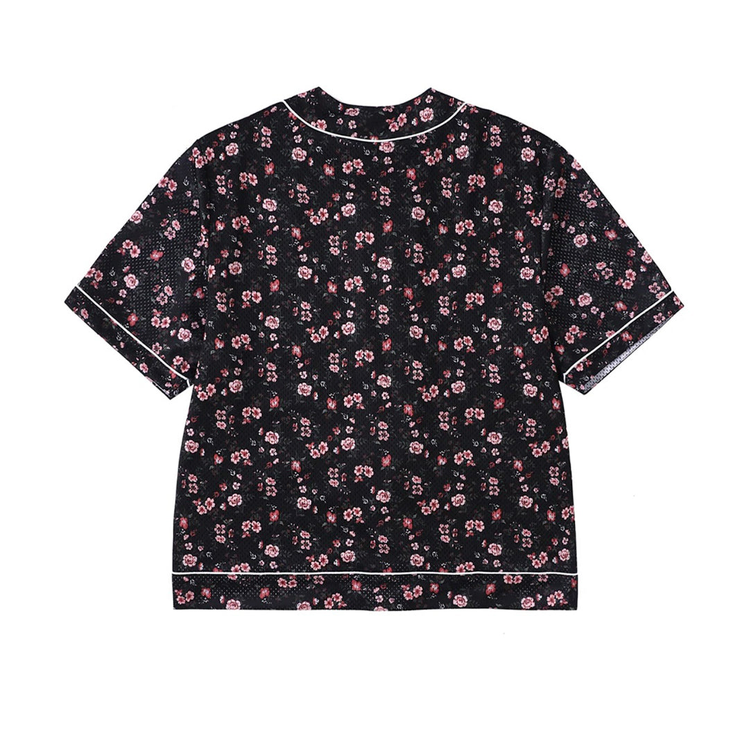 Supplier : Flower Mesh Baseball Shirt Black