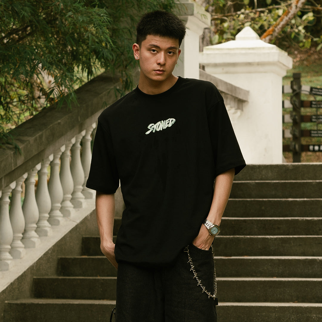 Golden Jade : Genetic Hexagon Jade Tee Black