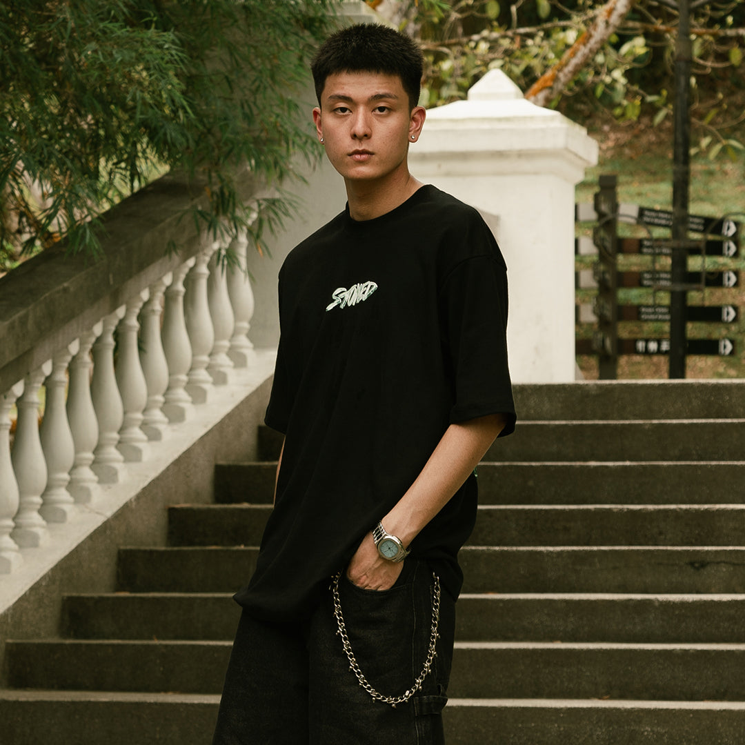 Golden Jade : Genetic Hexagon Jade Tee Black