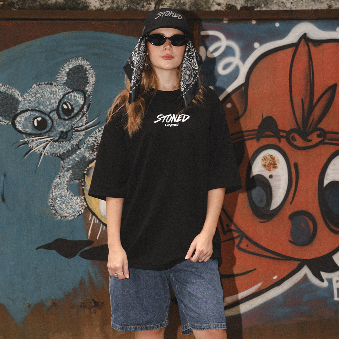 Stoned X UNDG : Genetic Icon Logo Tee Black