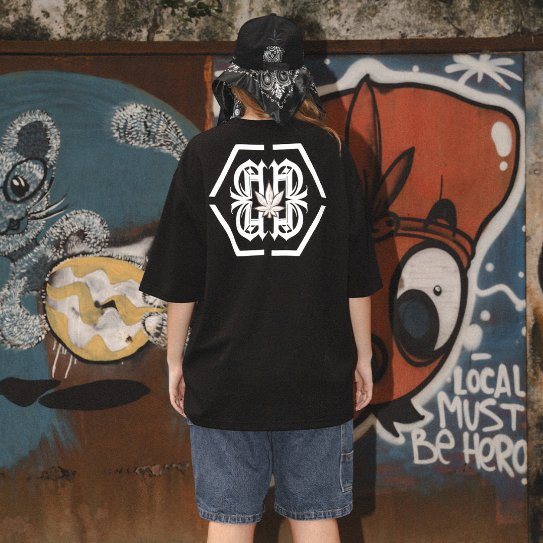 Stoned X UNDG : Genetic Icon Logo Tee Black