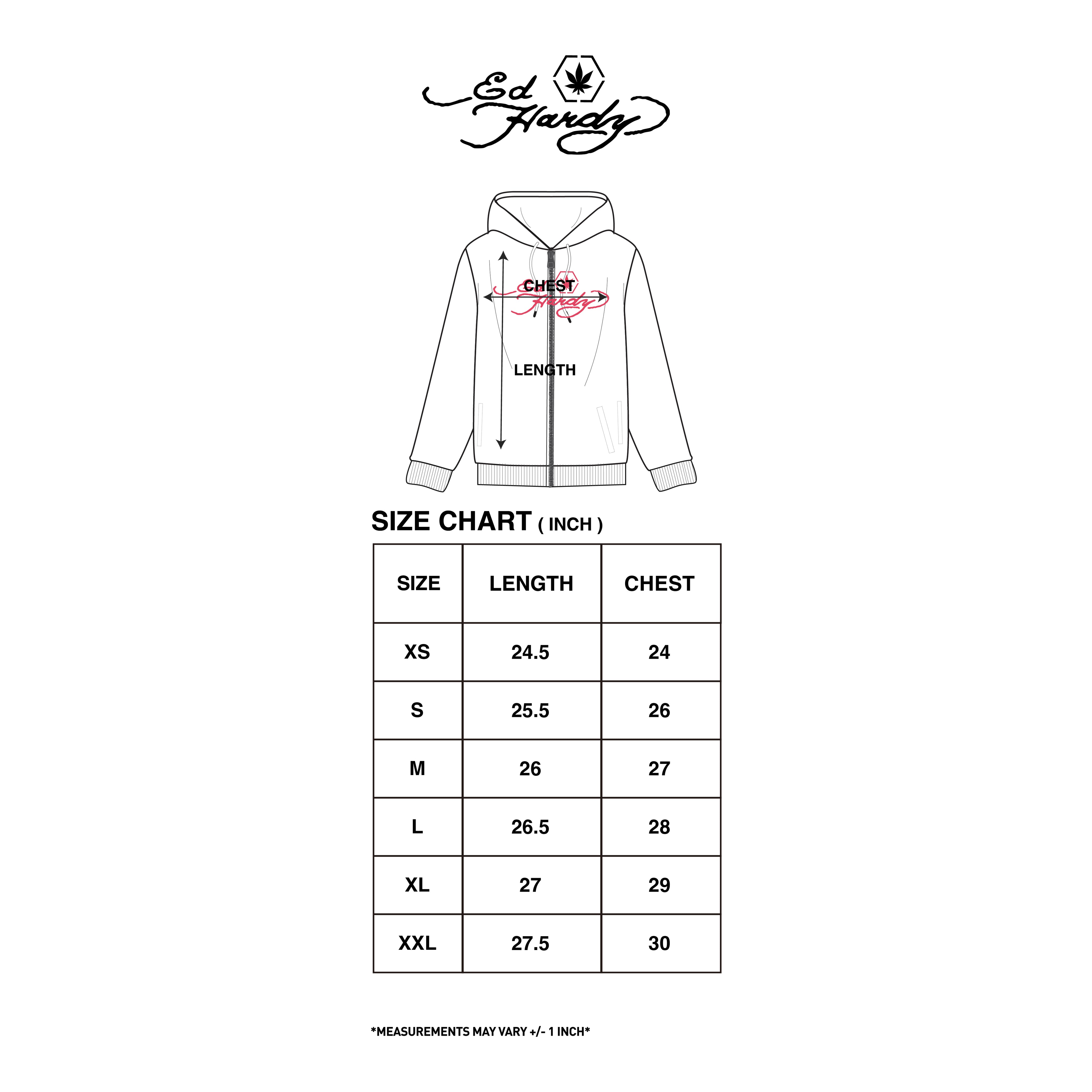 Stoned x Ed Hardy : Black Widow Zip Up Hoodie