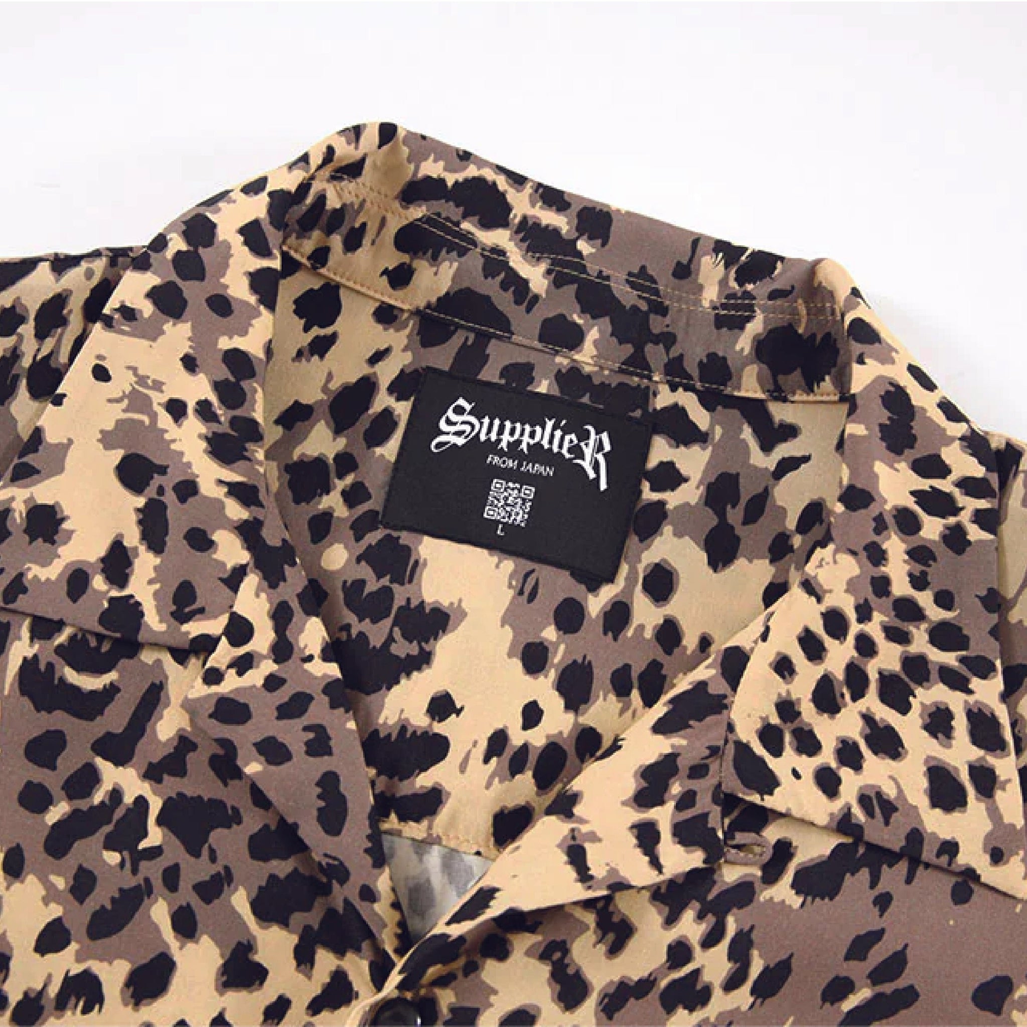 Supplier : Leopard Open Collar Shirt Brown