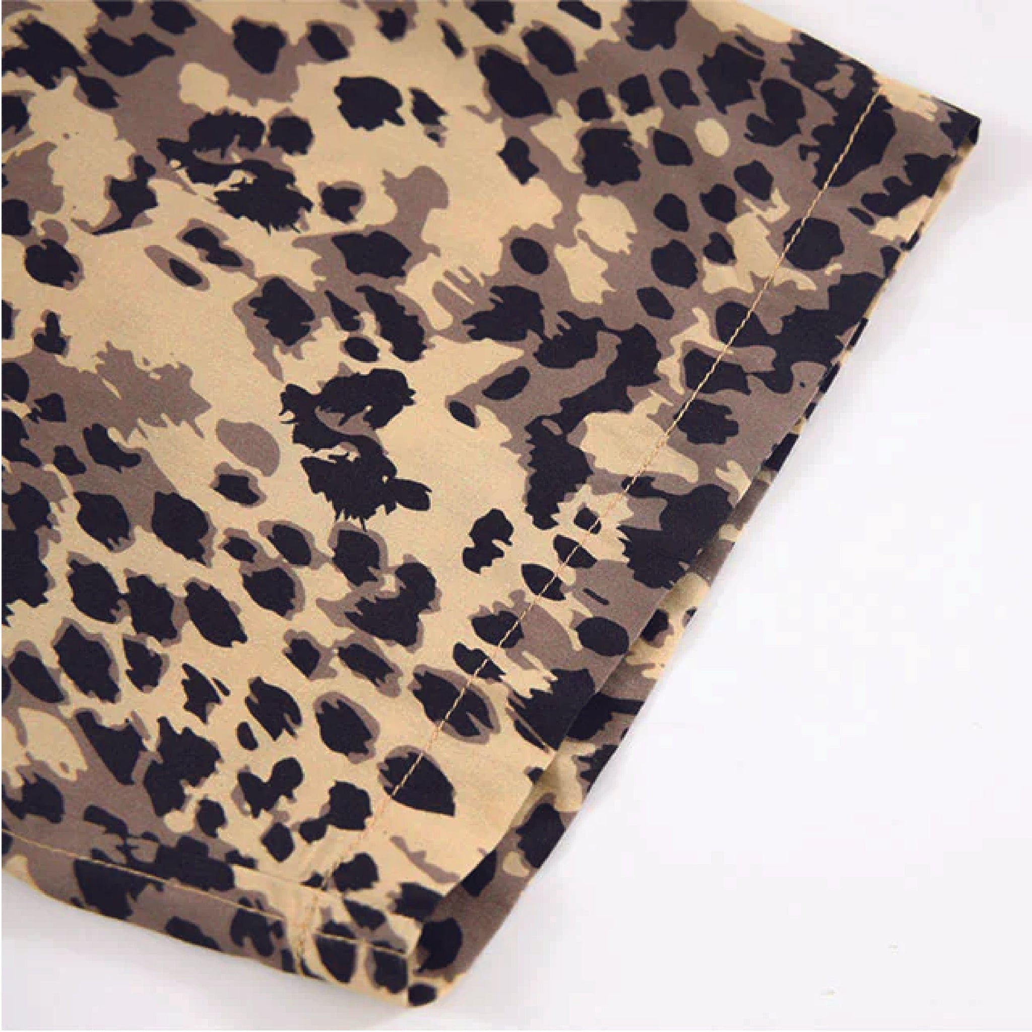 Supplier : Leopard Open Collar Shirt Brown