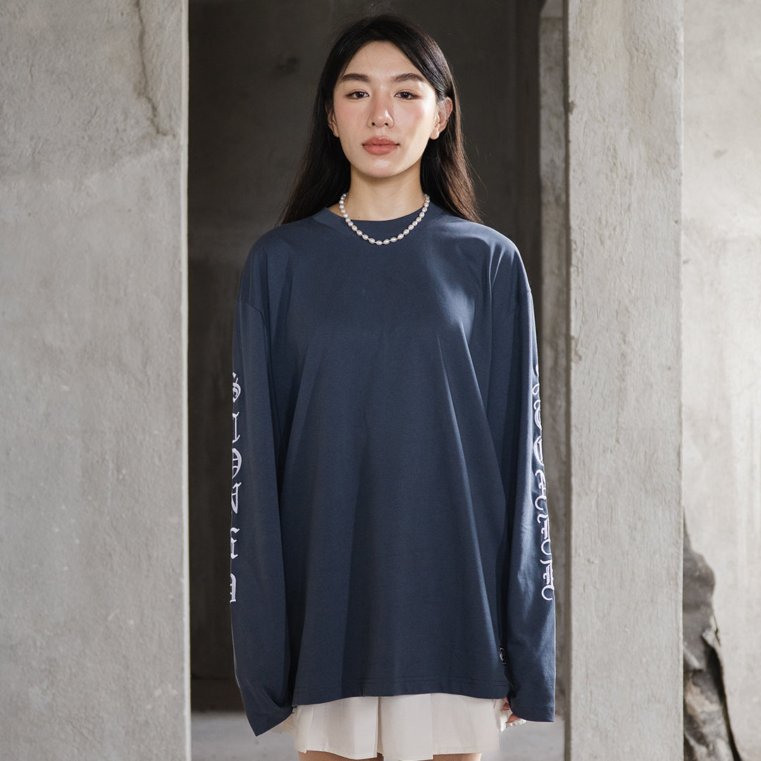 WBB25 : Letter L/S Tee Navy
