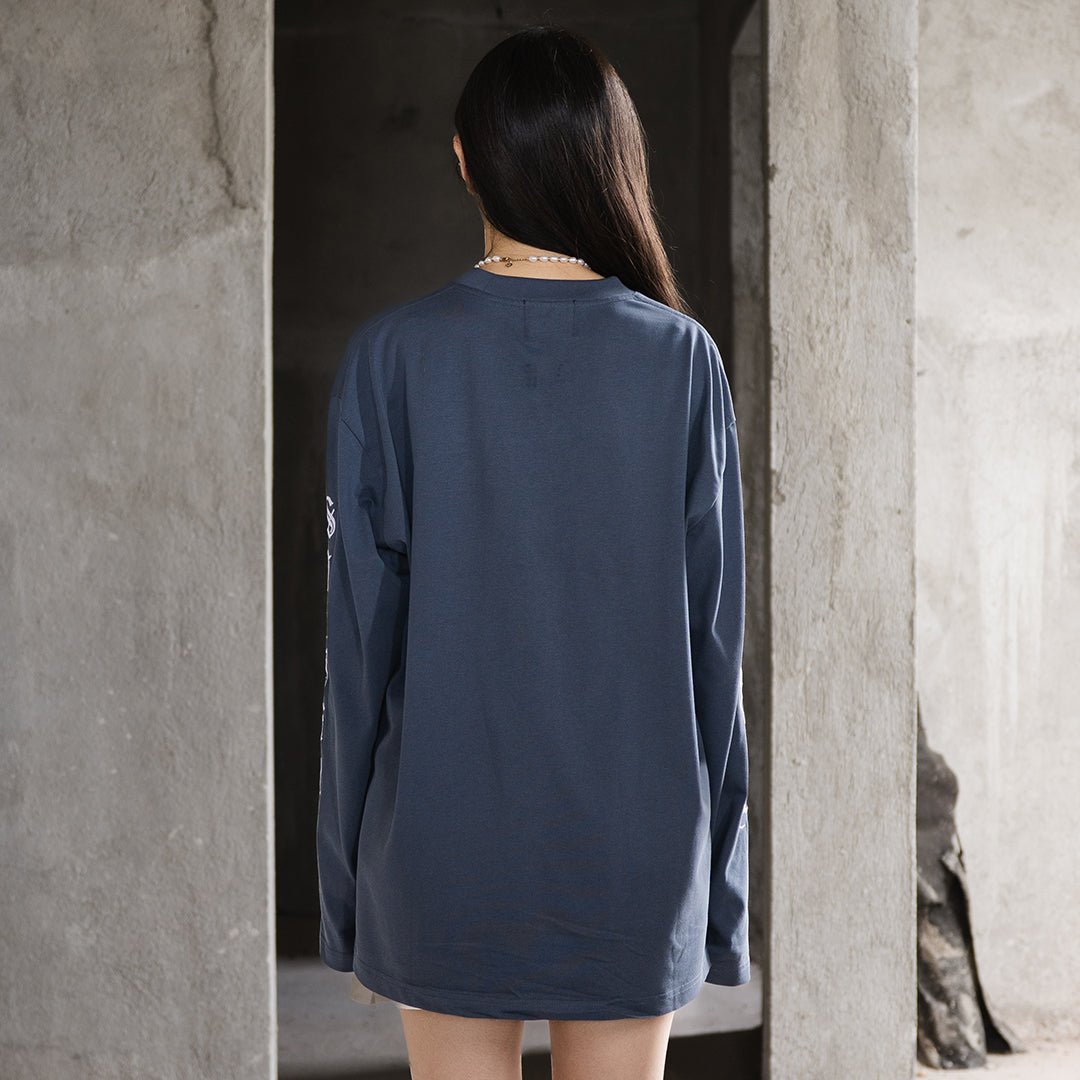 WBB25 : Letter L/S Tee Navy