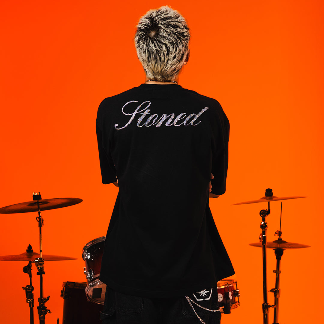 Milestoned : Genetic Rhinestone Tee Black