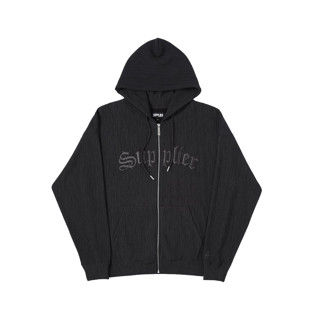 Supplier Pleats Zip Hoodie Black Stoned Co Group supplier-pleats-zip-hoodie-black-stoned-co-group