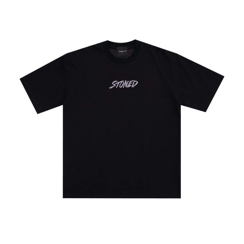 ATC : Genetic Hexagon Rhinestone Tee Black