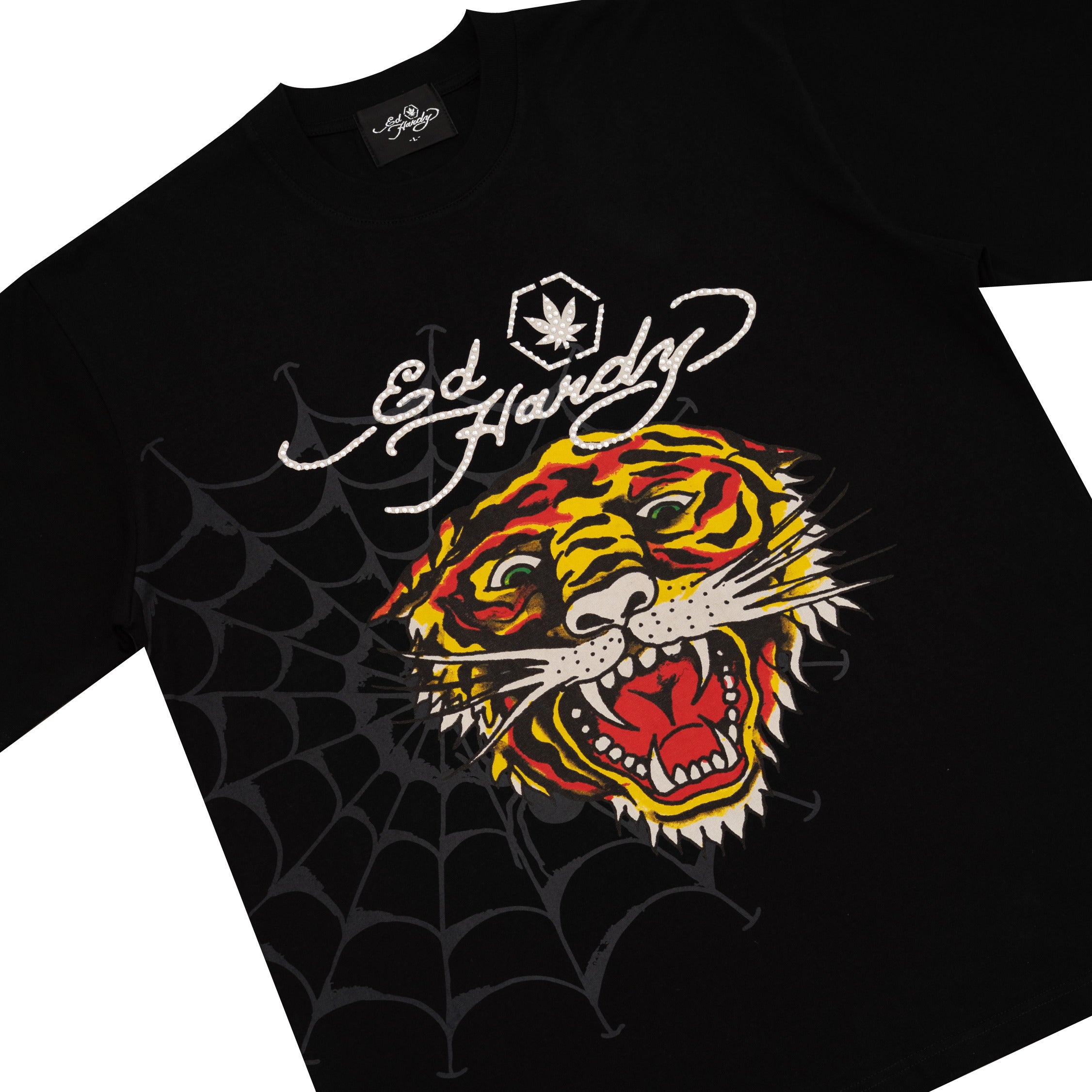 Stoned x Ed Hardy : Tiger Dagger Tee Black