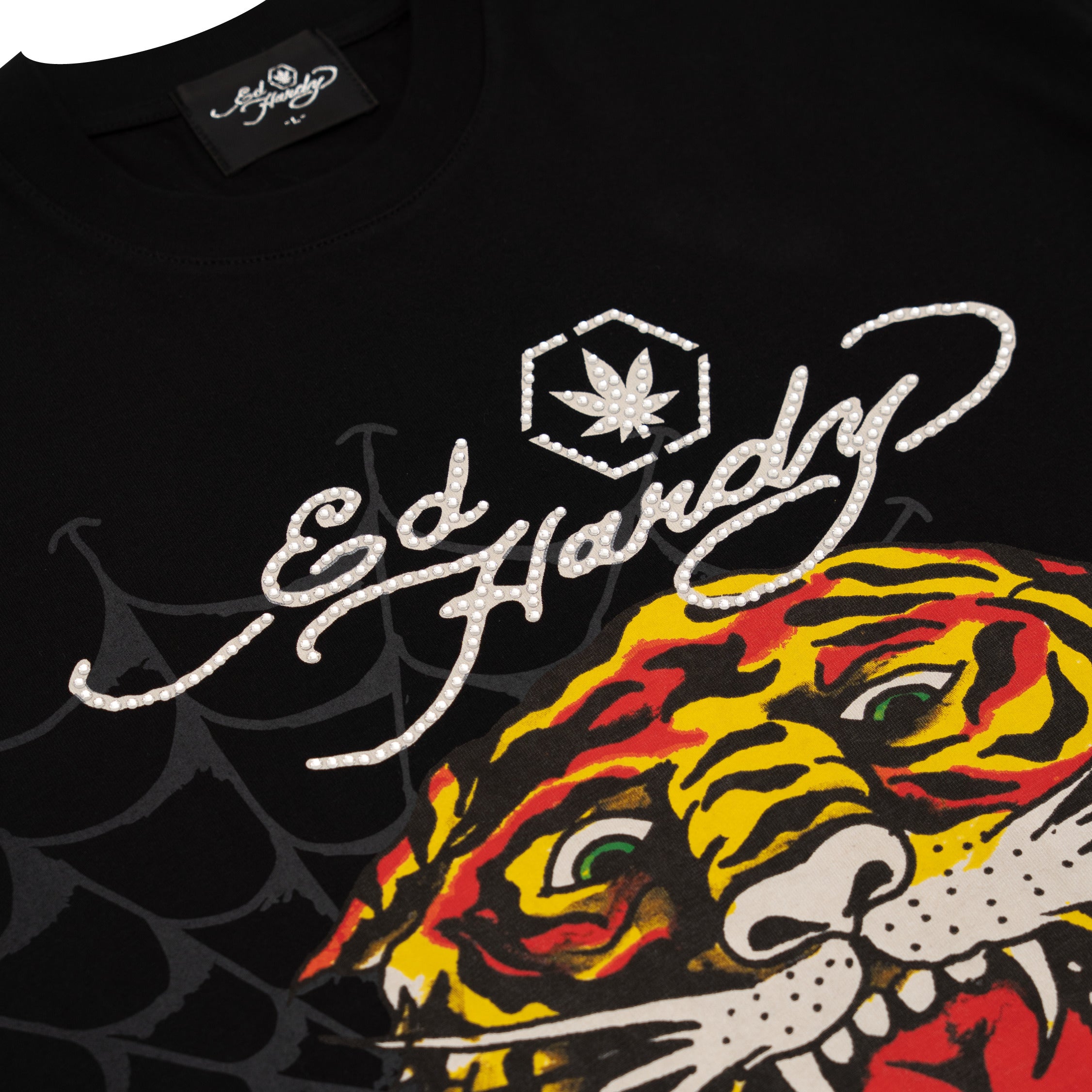 Stoned x Ed Hardy : Tiger Dagger Tee Black