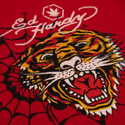 Stoned x Ed Hardy : Rhinestone Tiger Dagger Tee Red