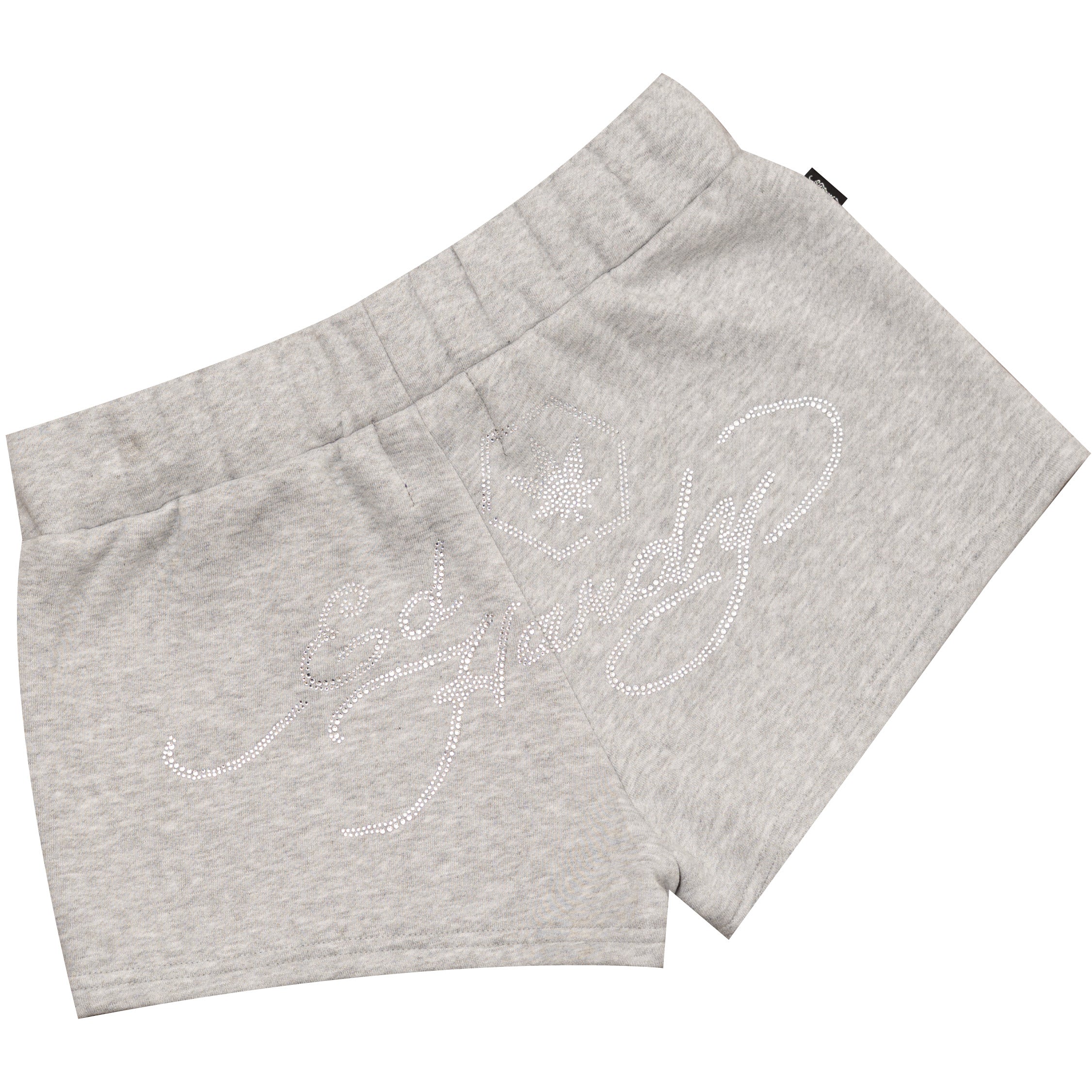 Stoned x Ed Hardy : Rhinestone Womens Shorts Grey