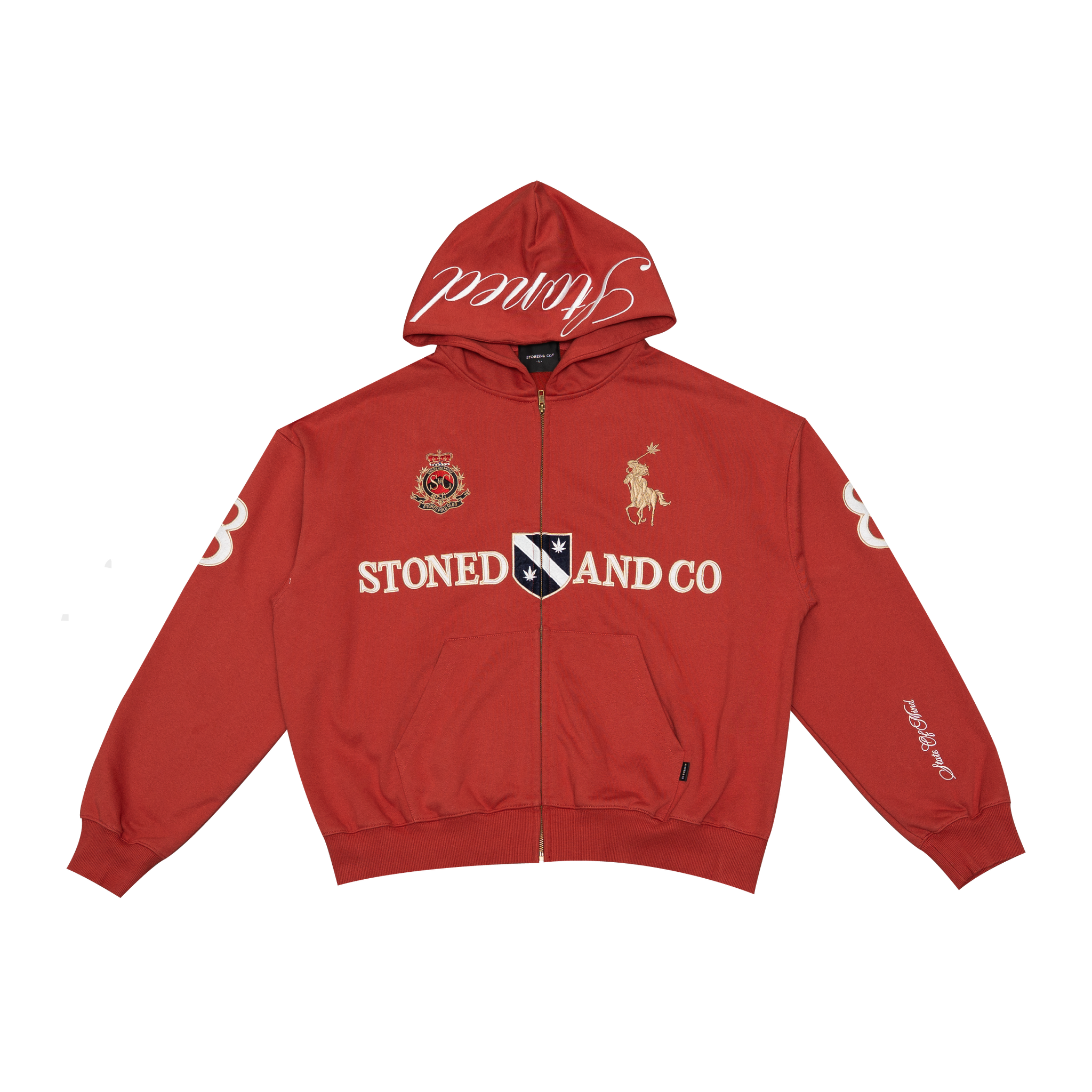 Dark Horse : Polo Zipped Up Hoodie Red – STONED (M) SDN. BHD