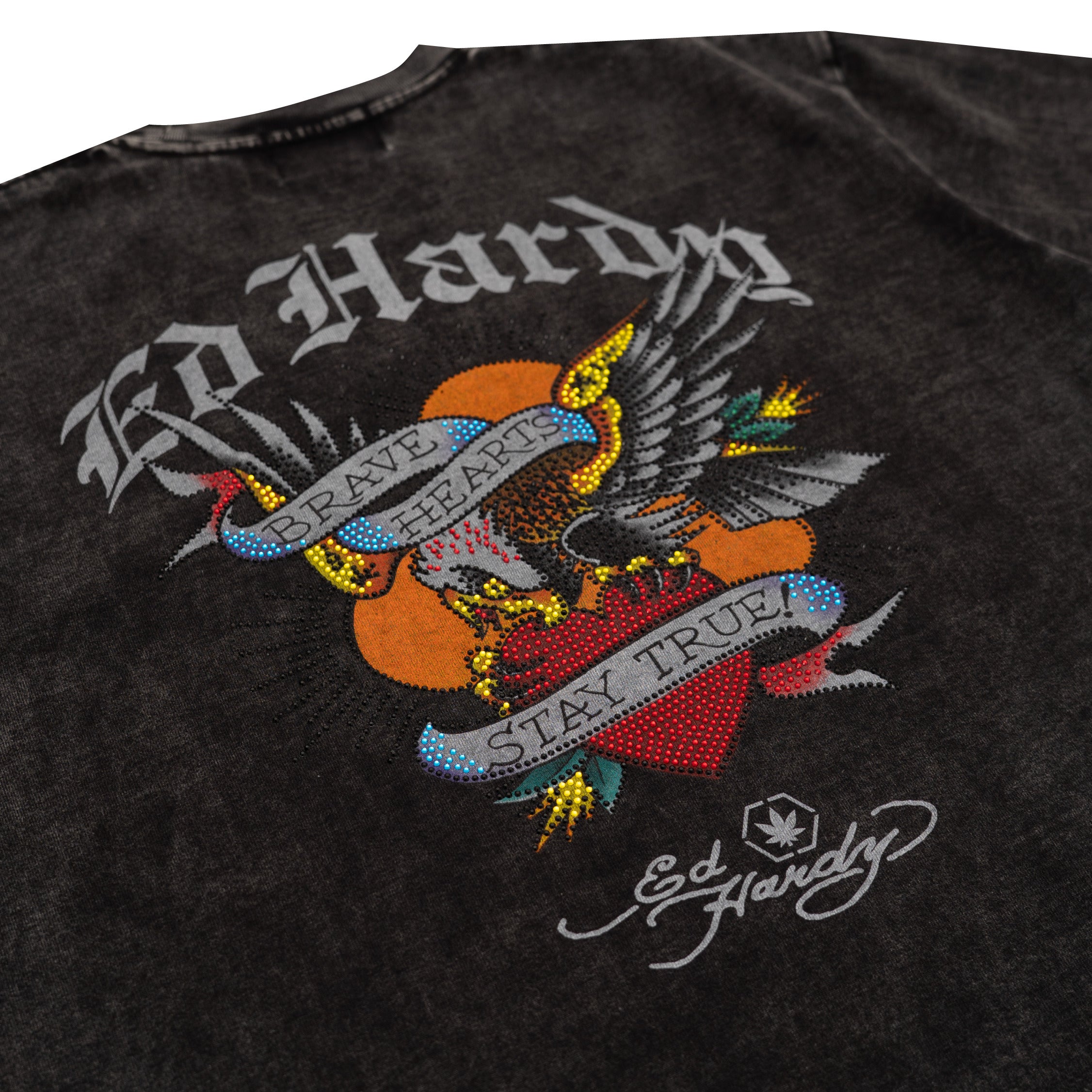 Stoned x Ed Hardy : Brave Hearts Eagle Wash Tee