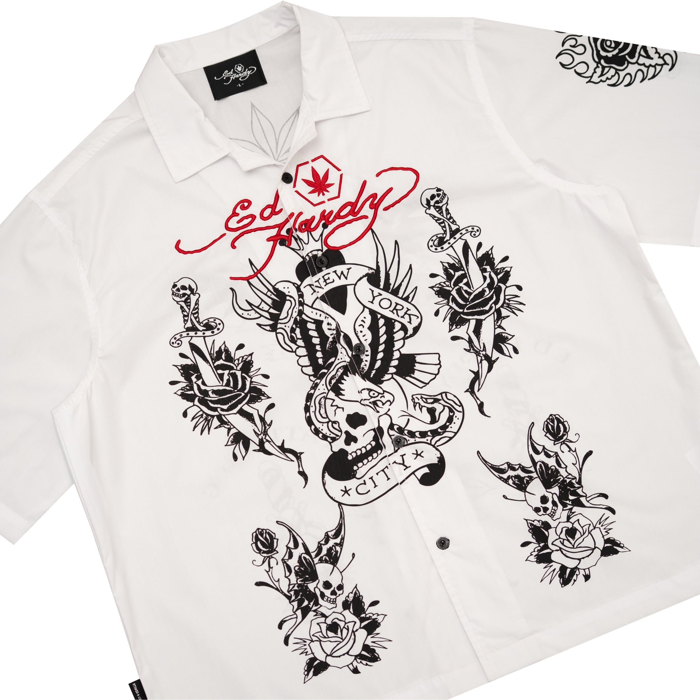 Stoned x Ed Hardy : Tattoo Printed Shirt White