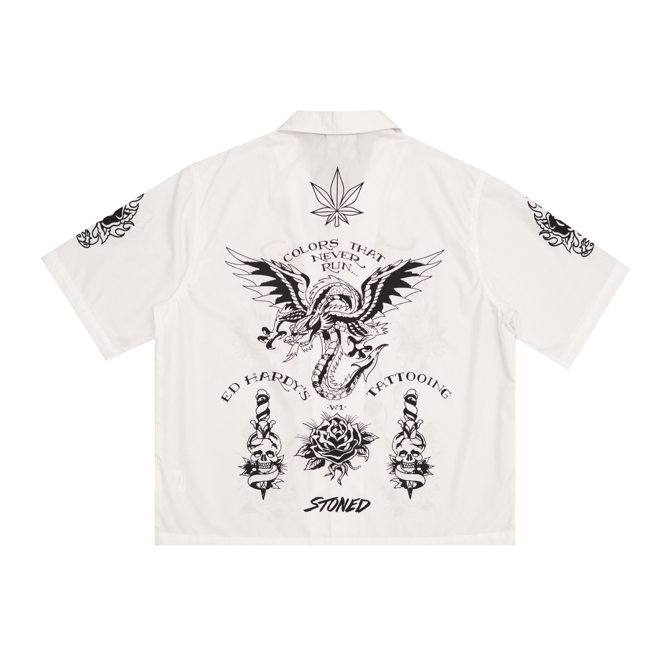 Stoned x Ed Hardy : Tattoo Printed Shirt White