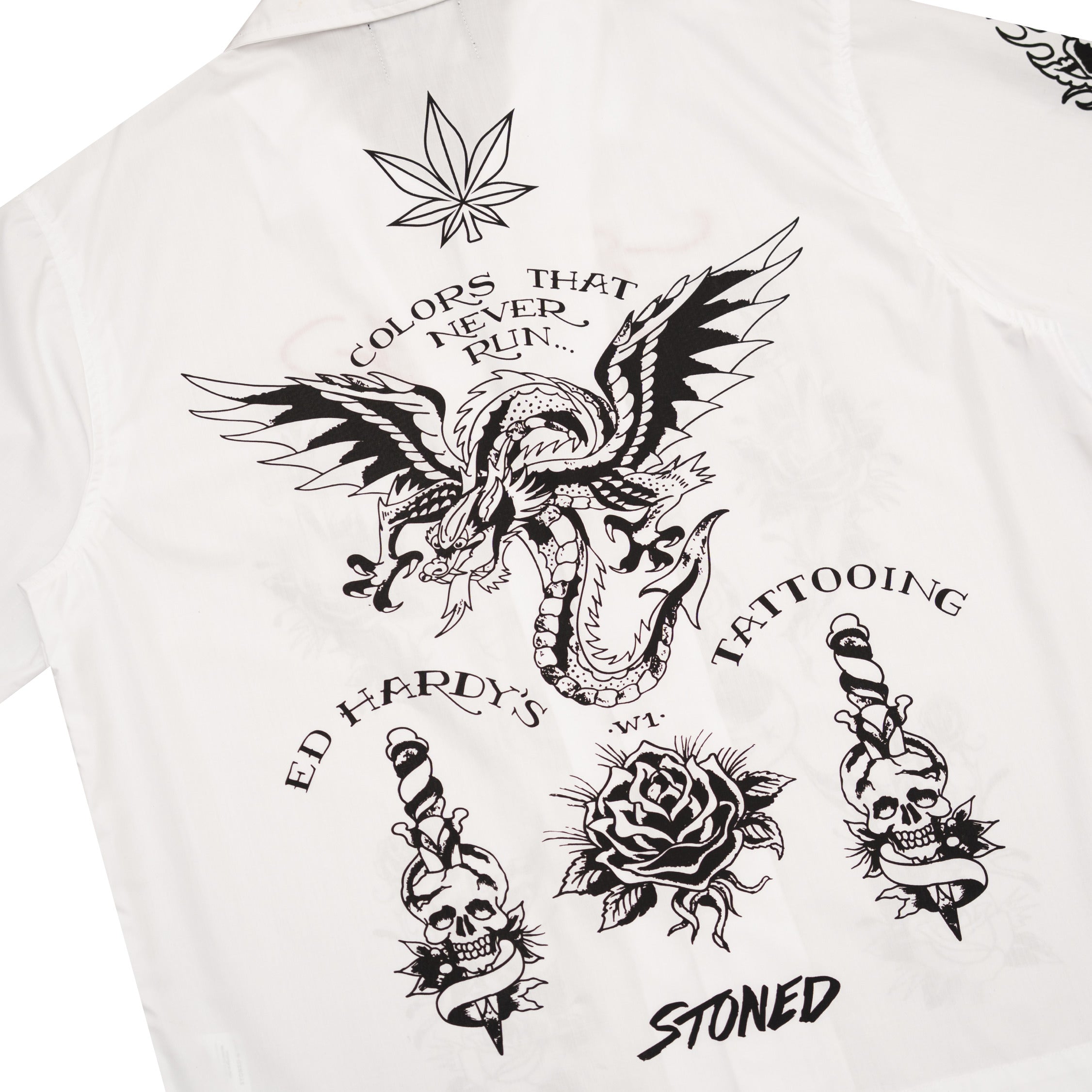 Stoned x Ed Hardy : Tattoo Printed Shirt White