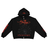 Stoned x Ed Hardy : Black Widow Zip Up Hoodie