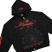 Stoned x Ed Hardy : Black Widow Zip Up Hoodie