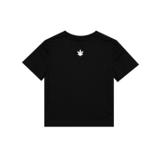 Dark Horse : Cursive Logo Crop Top Black