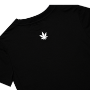 Dark Horse : Cursive Logo Crop Top Black
