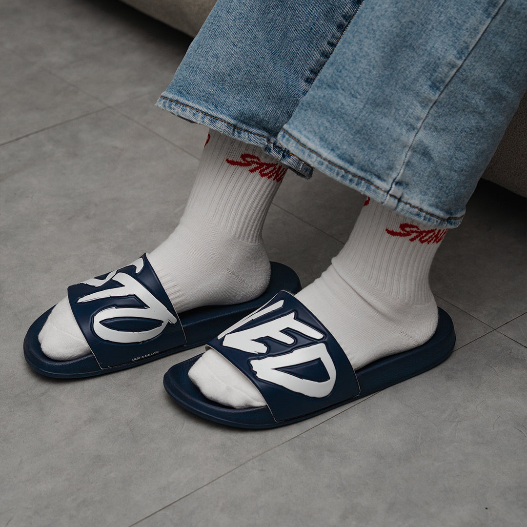 Stoned : Logo Sandals Navy