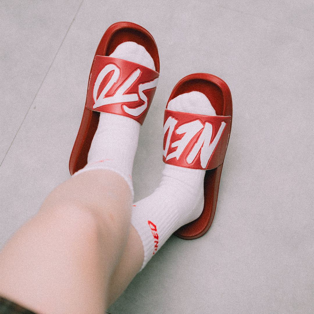 Stoned : Sandals Red White