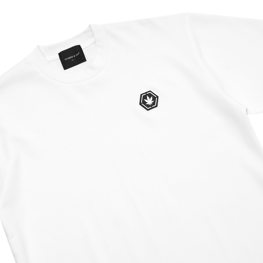 Stoned Basic : Hexagon Patch Tee White