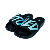 Stoned : Logo Sandals Black Tiffany