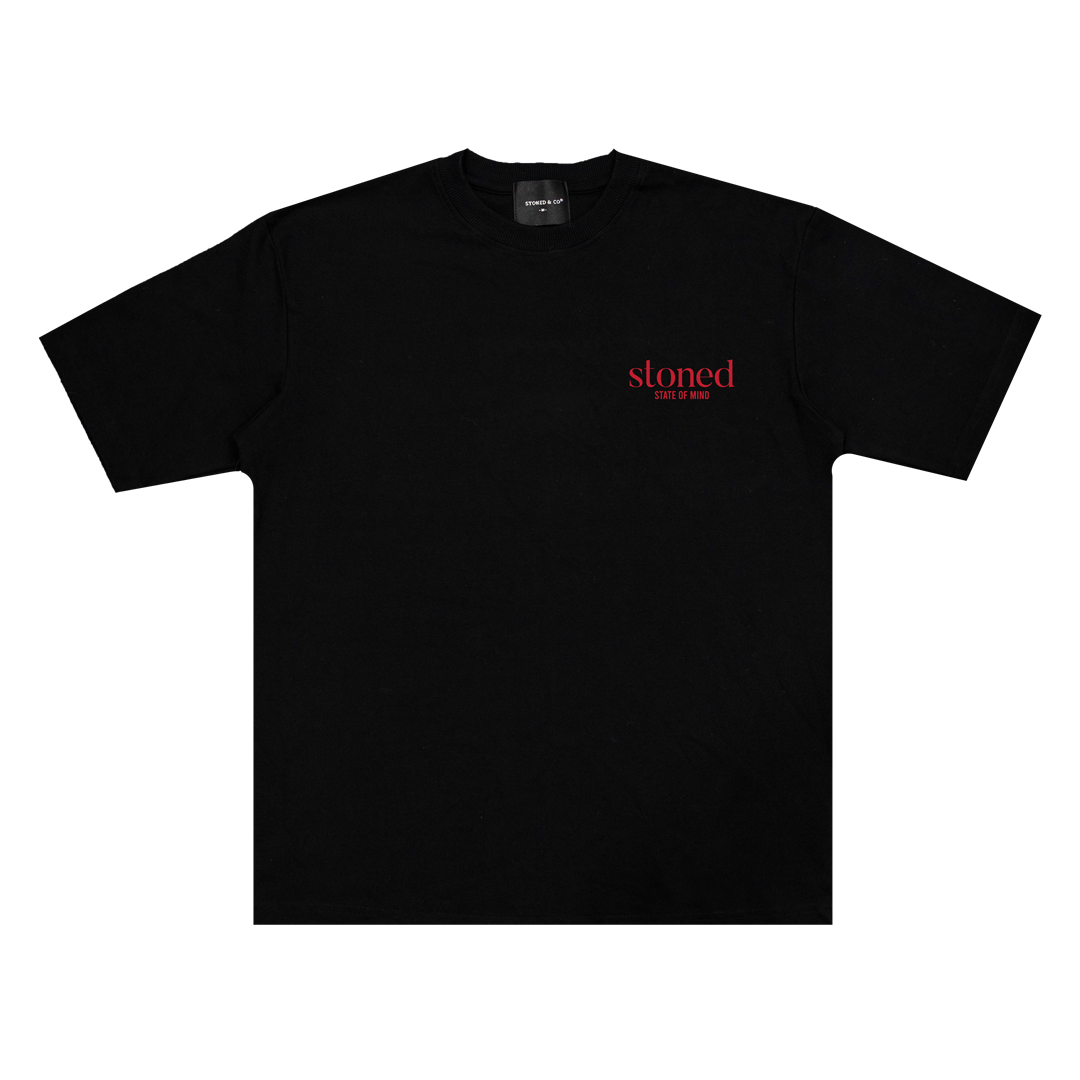 Stoned Originals : Basic Logo Tee Black Red