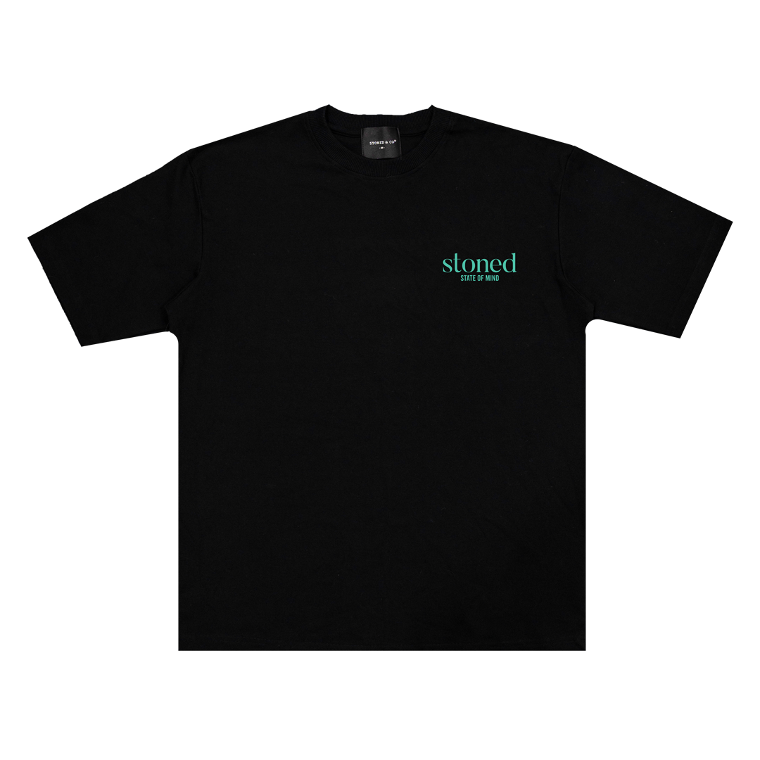 Stoned Originals : Basic Logo Tee Black Tiffany