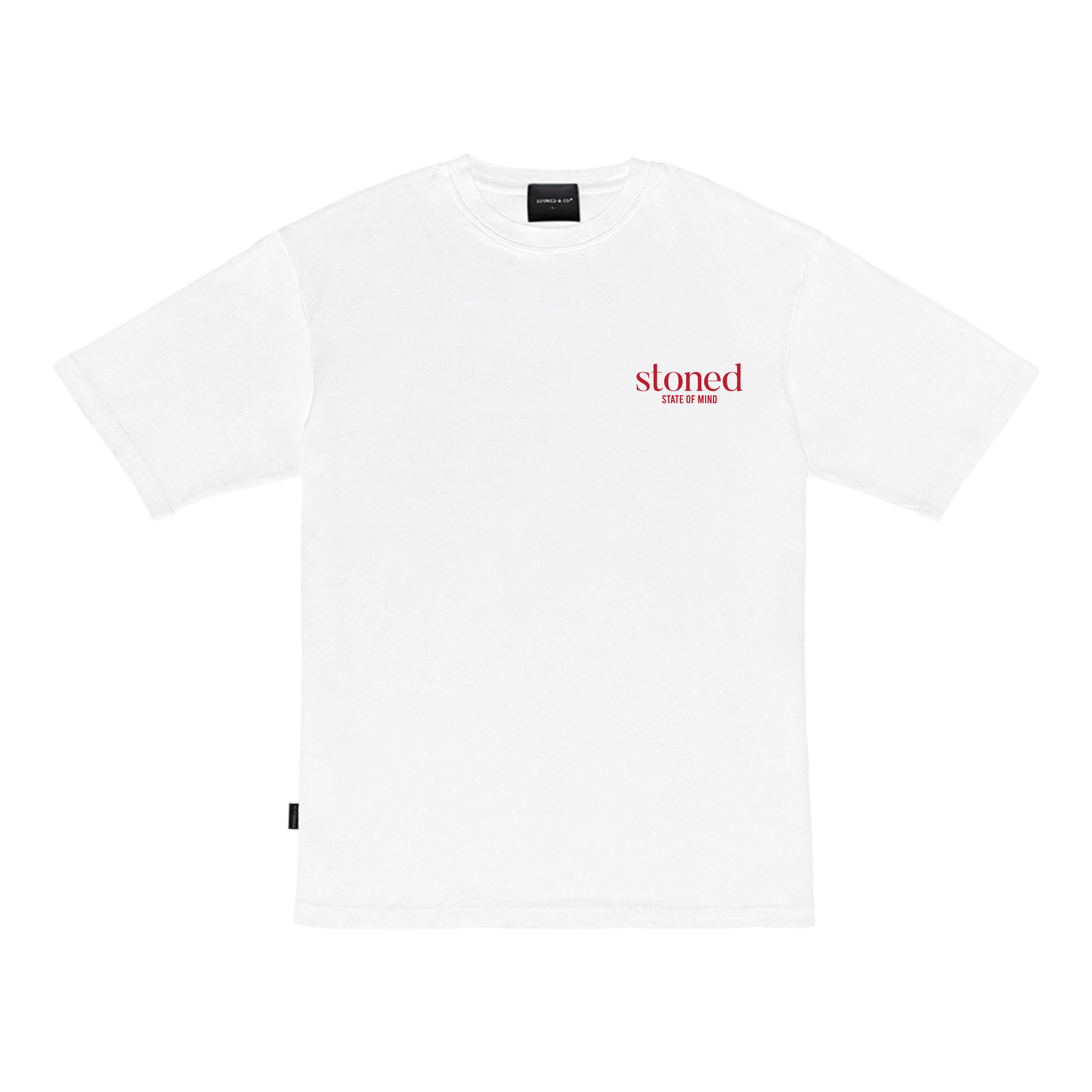 Stoned Originals : Basic Logo Tee White Red