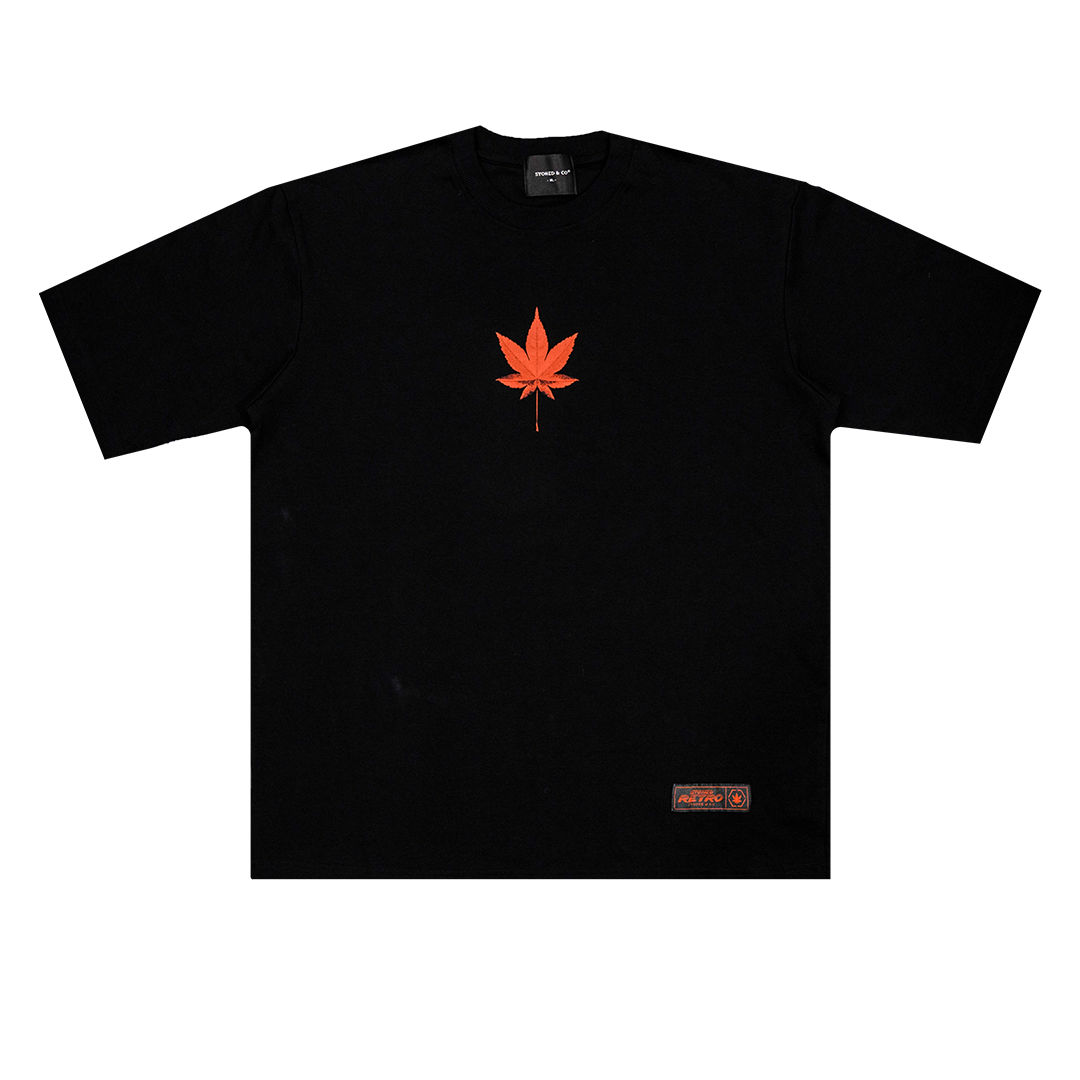 Stoned Retro : Maple Tee Black