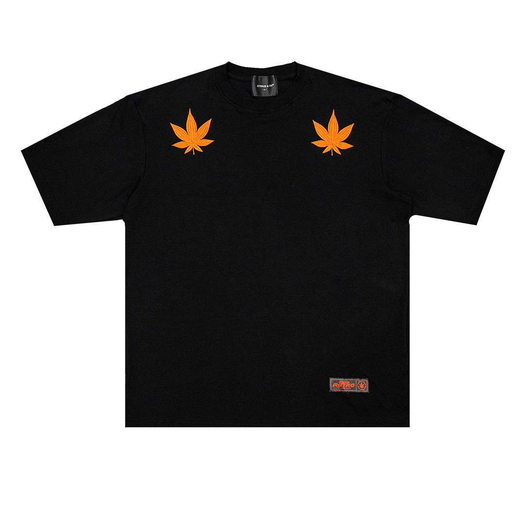 Stoned Retro : Maple UIP Tee Black