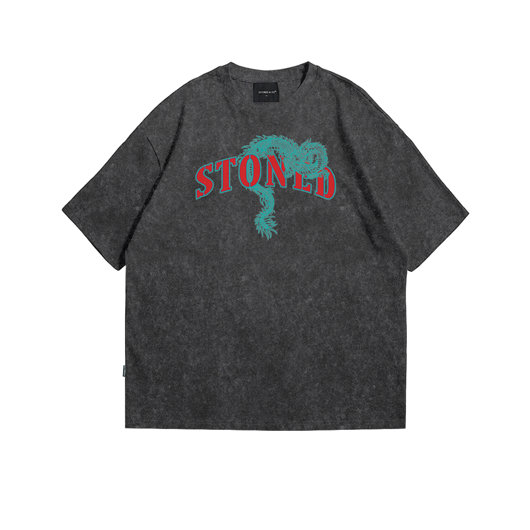 Stoned Rising Naga : Sky High T-Shirt Washed Black