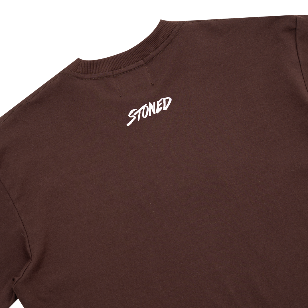 Stoned : Serif Logo Tee Brown