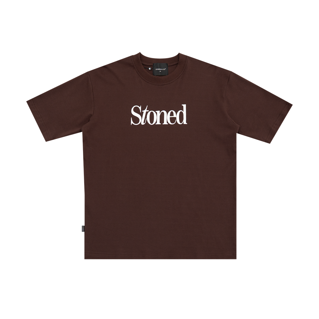 StonedSerifLogoTeeBrownFront.png