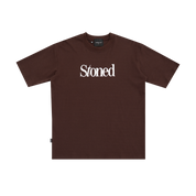 Stoned : Serif Logo Tee Brown