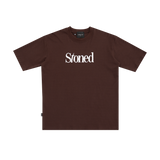 Stoned : Serif Logo Tee Brown