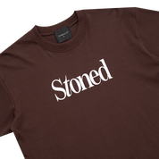Stoned : Serif Logo Tee Brown