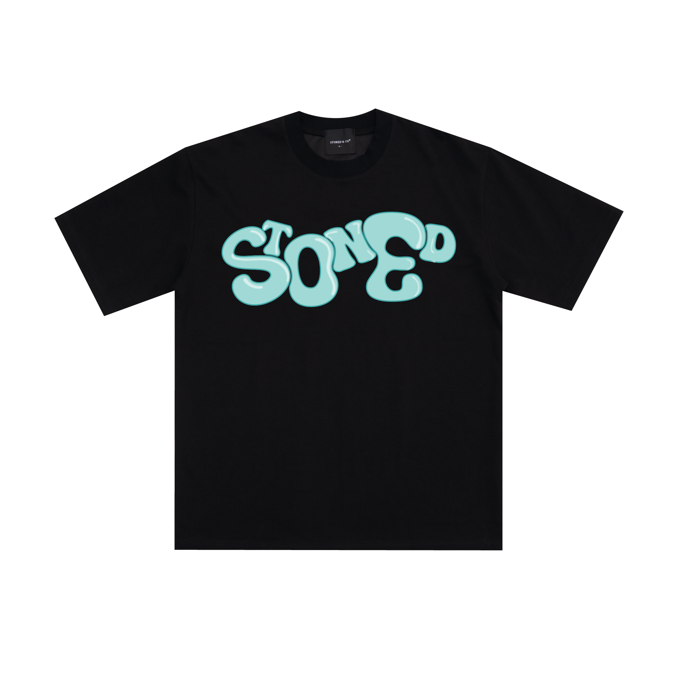 StonedTiffanyBubbleLogoTeeBlackFront.png