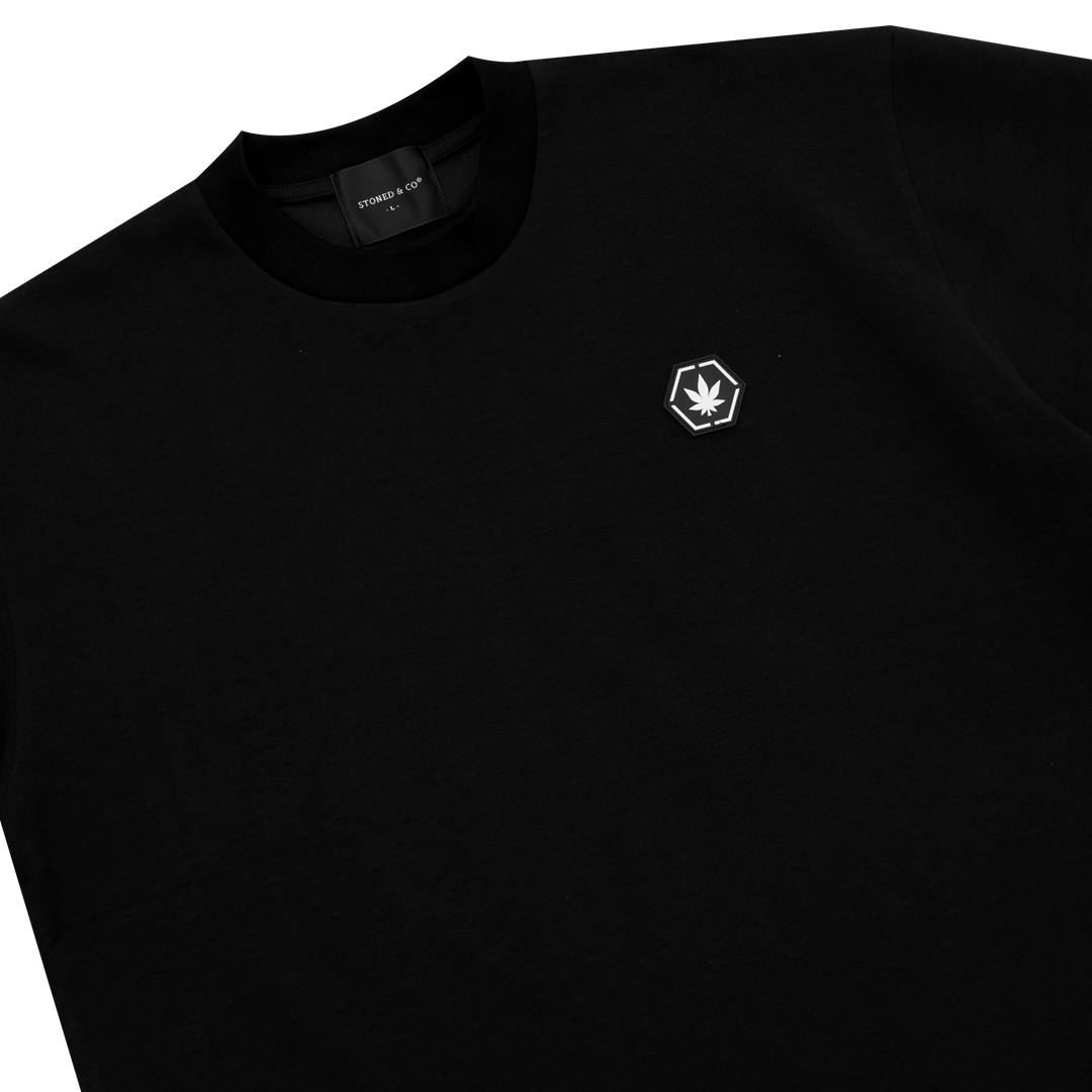 Stoned Basic : Hexagon Patch Tee Black