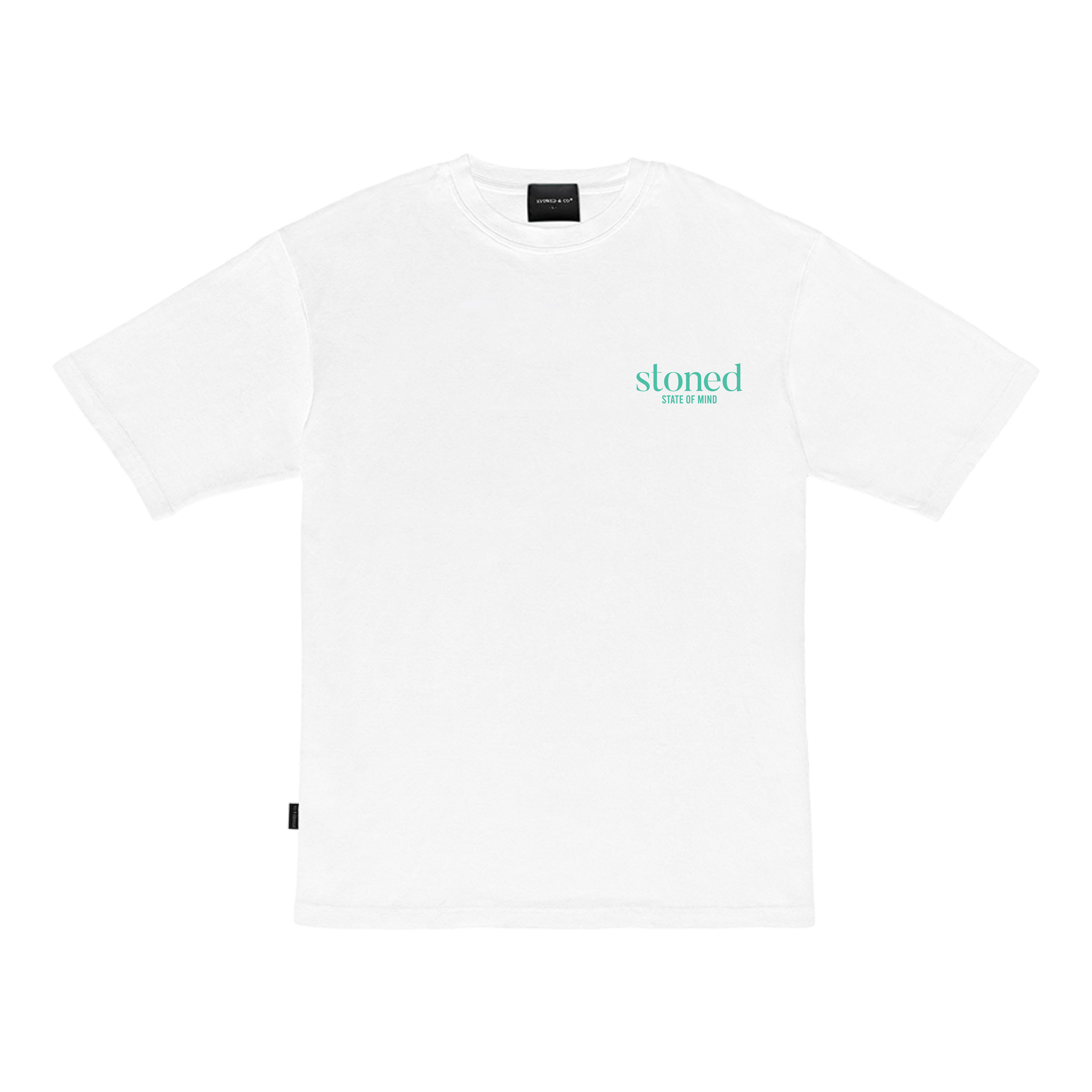 Stoned Originals : Basic Logo Tee White Tiffany