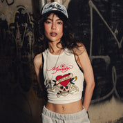 Stoned x Ed Hardy : Love Kills Slowly Women's Singlet White