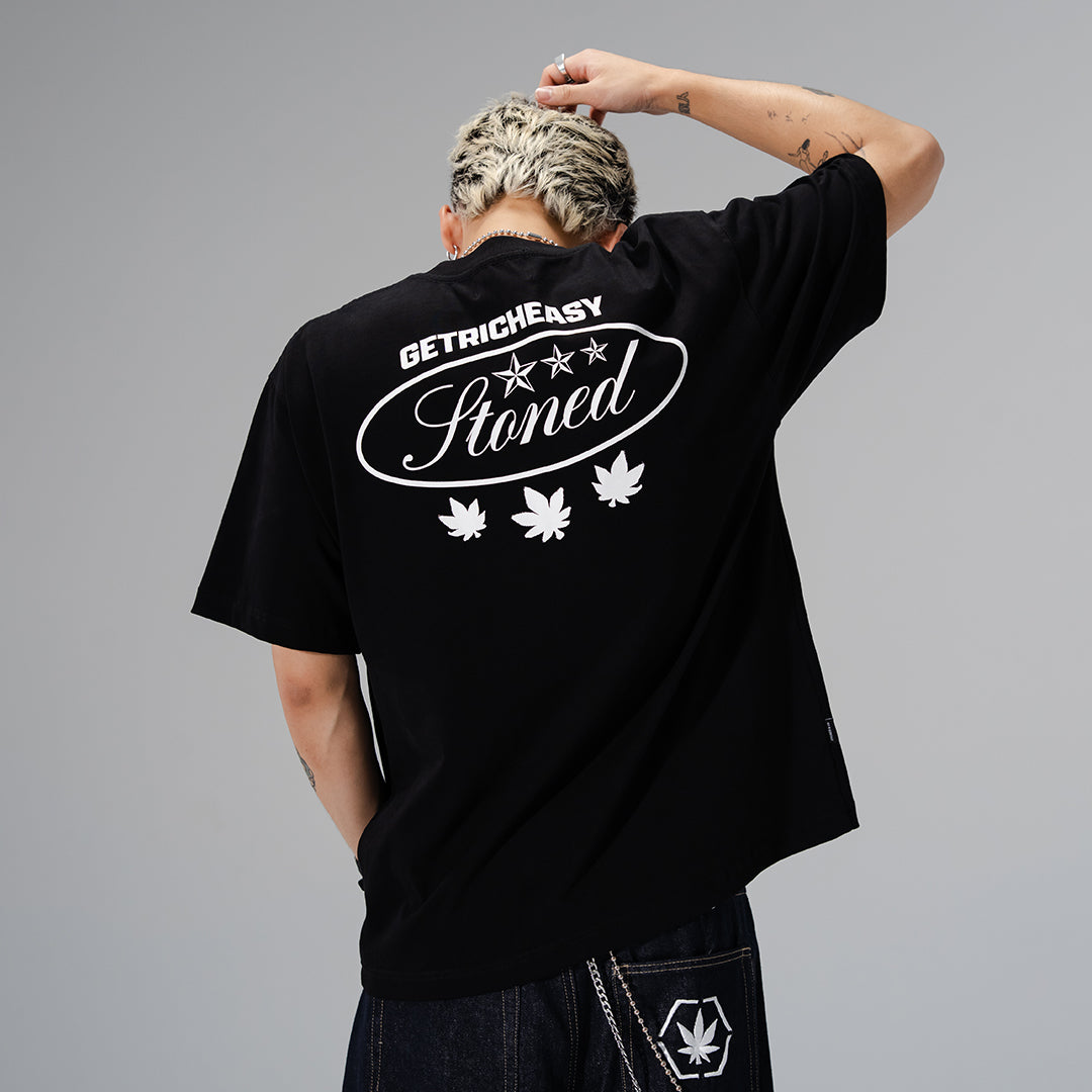 Stoned x GRE : Genetic Original Logo Tee Black