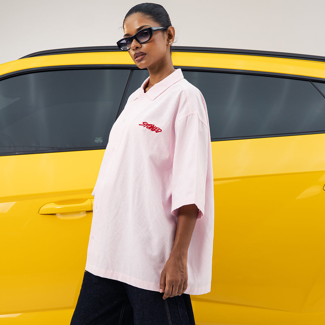 EOT : Stripe Shirt S/S Pink
