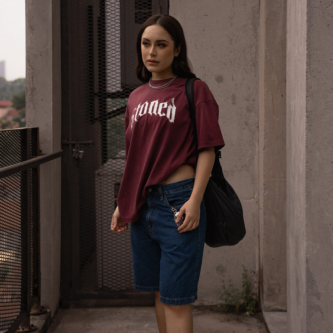 Euphoria : Washed Tee Maroon