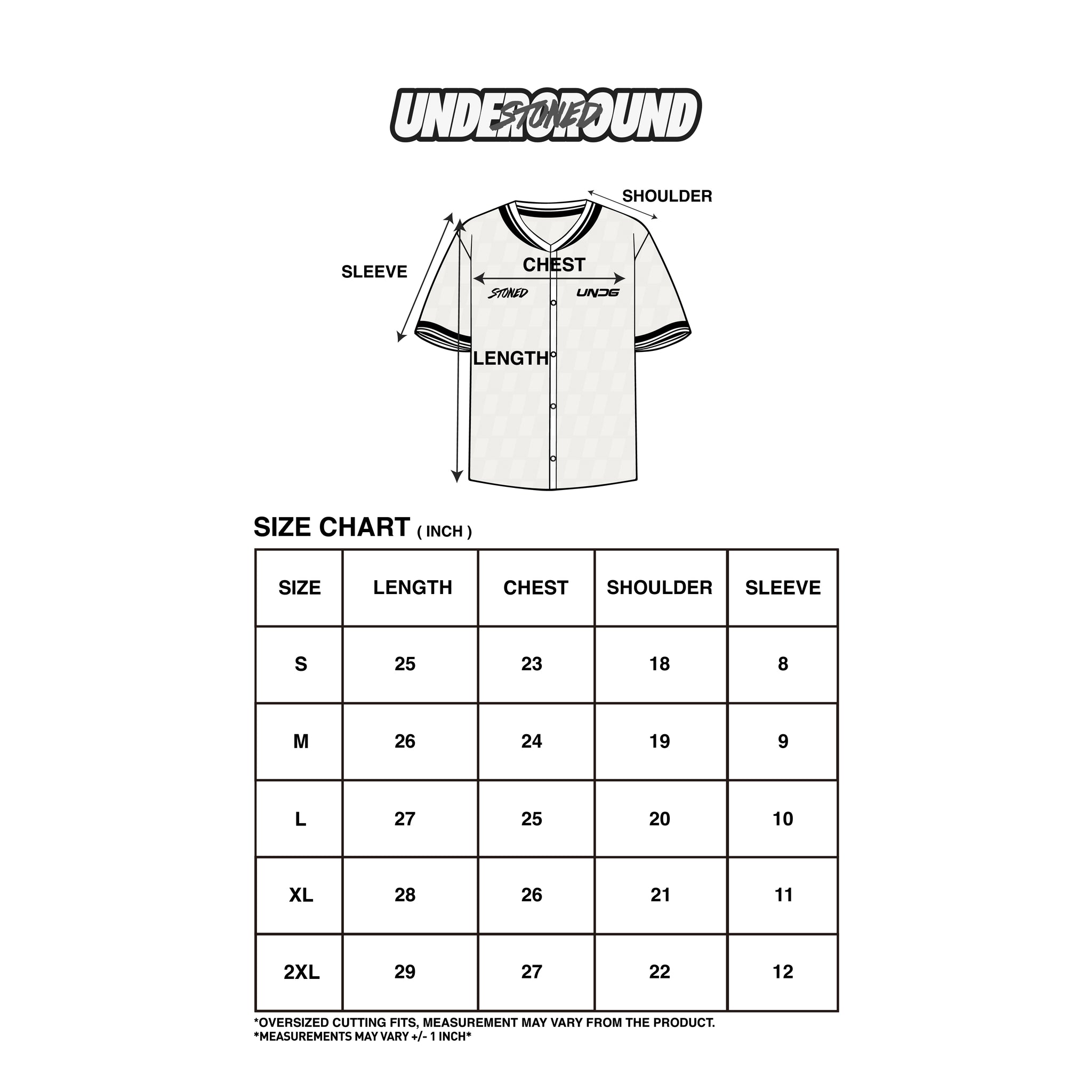 Stoned X UNDG : Button Baseball Shirt